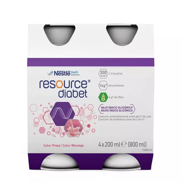 Nestlé Resource Diabet Morango 200ml x4